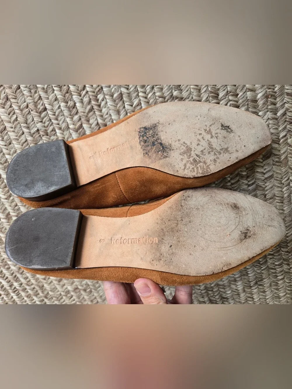 Reformation Brown Suede Loafers